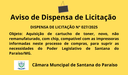 AVISO DE DISPENSA DE LICITAÇÃO - 027/2025