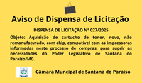 AVISO DE DISPENSA DE LICITAÇÃO - 027/2025