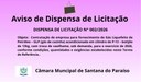 AVISO DE DISPENSA DE LICITAÇÃO N° 002/2026