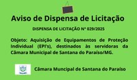 AVISO DE DISPENSA DE LICITAÇÃO N° 029/2025