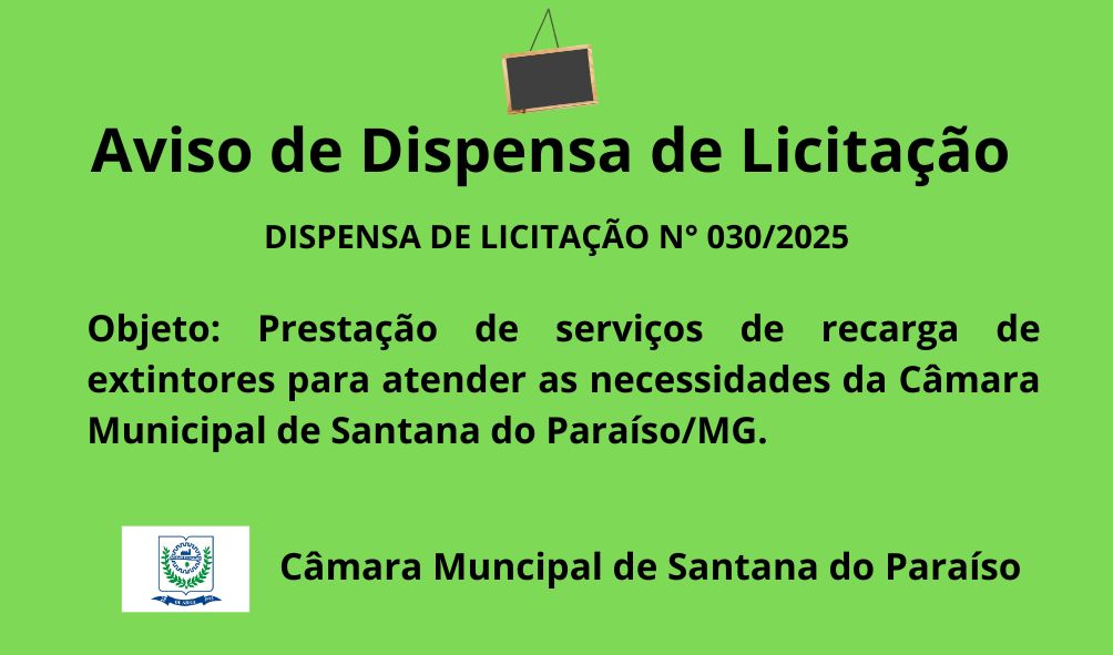 AVISO DE DISPENSA DE LICITAÇÃO N° 030/2025