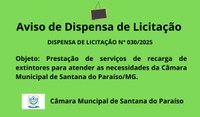 AVISO DE DISPENSA DE LICITAÇÃO N° 030/2025