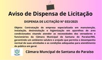 AVISO DE DISPENSA DE LICITAÇÃO N° 033/2025