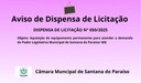 AVISO DE DISPENSA DE LICITAÇÃO N° 050/2025