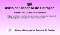 AVISO DE DISPENSA DE LICITAÇÃO N° 050/2025