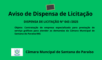 AVISO DE DISPENSA DE LICITAÇÃO N° 43 /2025